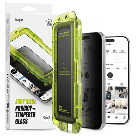 Ochranné sklo Ringke EASY SLIDE 2-PACK iPhone 17 Pro - privacy