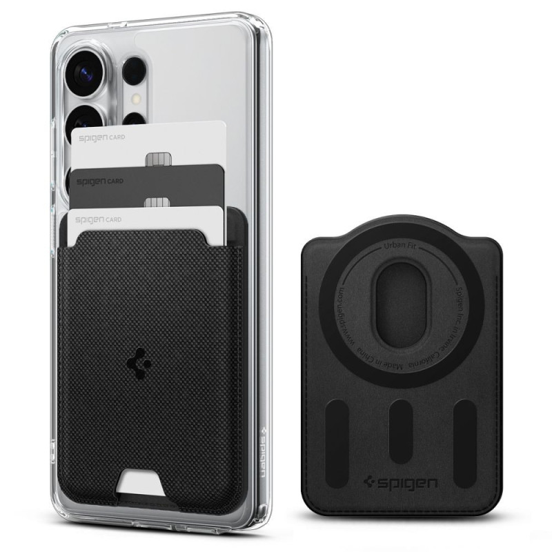 Peněženka/Držák Spigen URBAN FIT WALLET MAGSAFE MAGNETIC CARD HOLDER pro MagSafe - černá (Galaxy S)