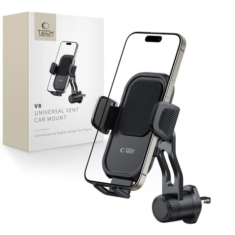 Držák Tech-Protect V8 UNIVERSAL ROTARY do auta pro telefon - černá