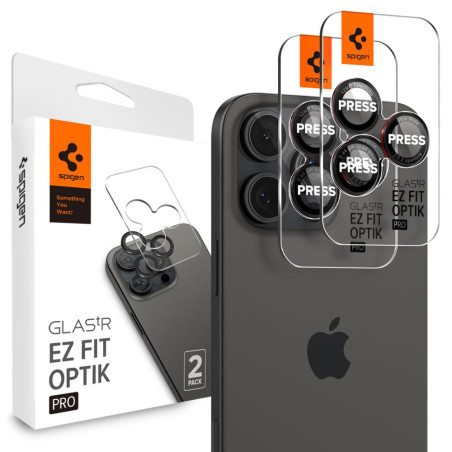 Sklo na fotoaparát Spigen Optik Pro L-Series pro iPhone 14–17 Pro
