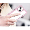 AG PREMIUM Outer Space Case Pevné pouzdro pro iPhone 14 Plus s gelovým rámečkem růžové