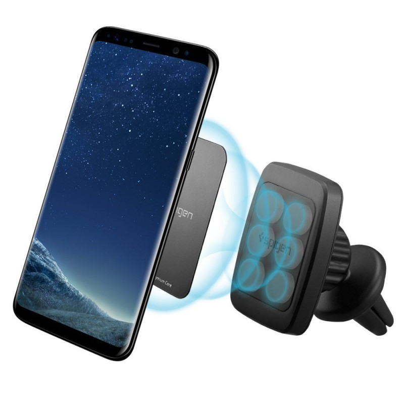 Držák do auta Spigen H12 VENT MAGNETIC pro telefon - černá