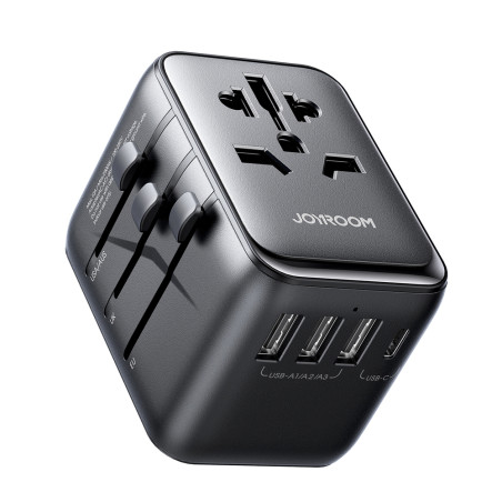 Cestovní adaptér Joyroom JR-TCW01 univerzální 17W EU / US / UK / JP / AU / CN - černý