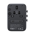 Cestovní adaptér Joyroom JR-TCW01 univerzální 17W EU / US / UK / JP / AU / CN - černý