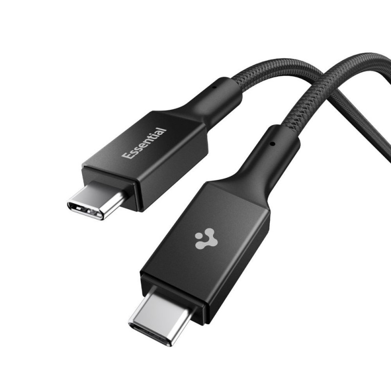 Kabel Spigen EB24015CC ESSENTIAL TYPE-C 240W pro nabíjení - černý