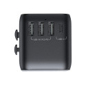 Cestovní adaptér Joyroom JR-TCW01 univerzální 17W EU / US / UK / JP / AU / CN - černý