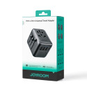 Cestovní adaptér Joyroom JR-TCW01 univerzální 17W EU / US / UK / JP / AU / CN - černý