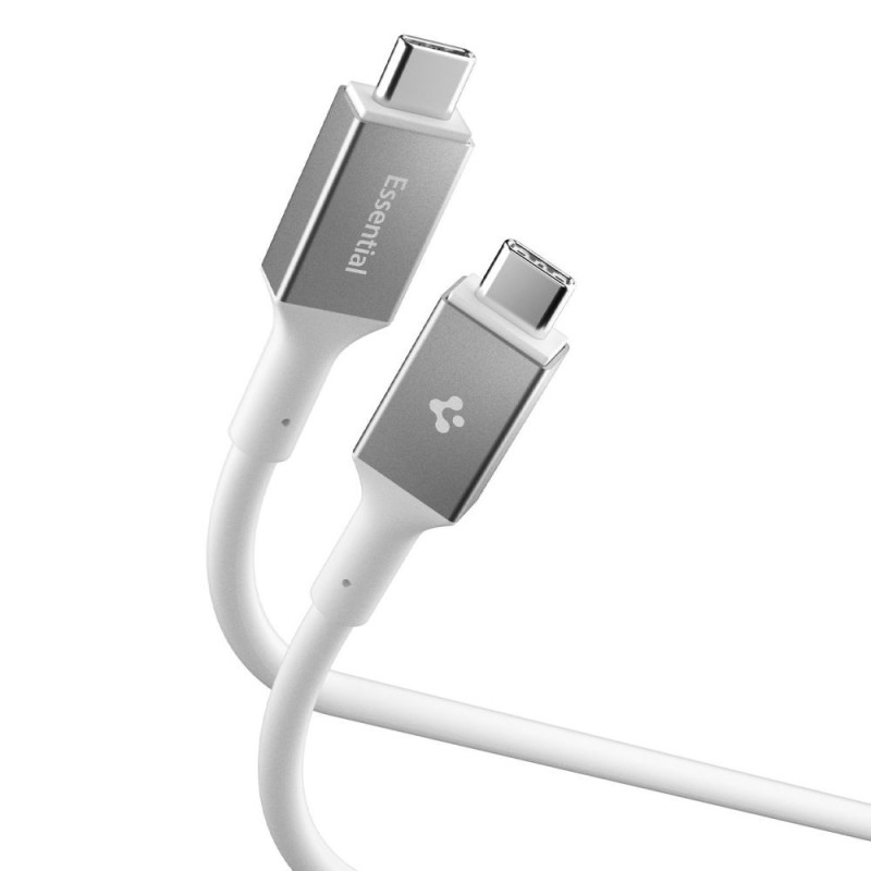 Kabel Spigen EB10020CC ESSENTIAL TYPE-C pro nabíjení - bílá