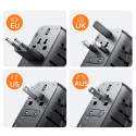 Cestovní adaptér Joyroom JR-TCW01 univerzální 17W EU / US / UK / JP / AU / CN - černý