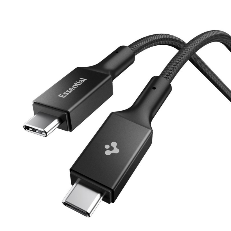 Kabel Spigen EB10010CC ESSENTIAL TYPE-C pro USB-C zařízení - černý