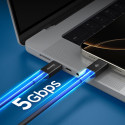 Kabel Spigen EB10020CC Essential 100W 5 Gb/s 200 cm černý