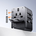 Cestovní adaptér Joyroom JR-TCW01 univerzální 17W EU / US / UK / JP / AU / CN - černý