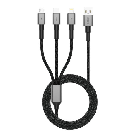 Tech-Protect ULTRABOOST DNA 3v1 kabel Lightning/USB-C/Micro-USB