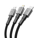 Tech-Protect ULTRABOOST DNA 3v1 kabel Lightning/USB-C/Micro-USB