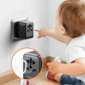 Cestovní adaptér Joyroom JR-TCW01 univerzální 17W EU / US / UK / JP / AU / CN - černý
