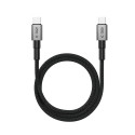 Tech-Protect UltraBoost DNA MagTwist USB-C kabel 100W – iron grey