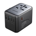 Cestovní adaptér Joyroom JR-TCW02 65W univerzální EU / US / JP / AU / UK / CN - černý