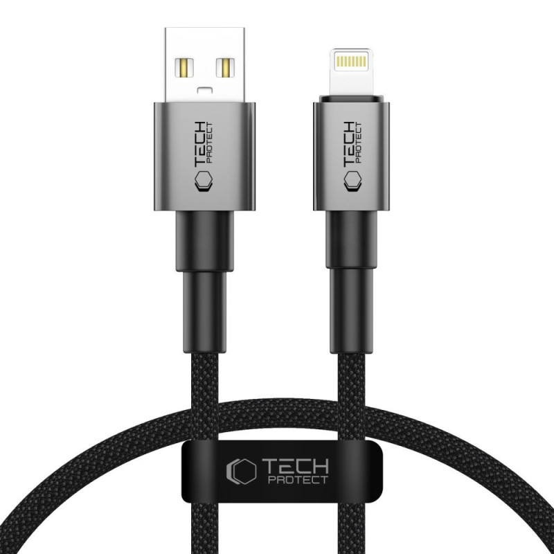 Kabel Tech-Protect ULTRABOOST DNA LIGHTNING CABLE 12W / 3A 25CM pro zařízení se Lightning - iron grey