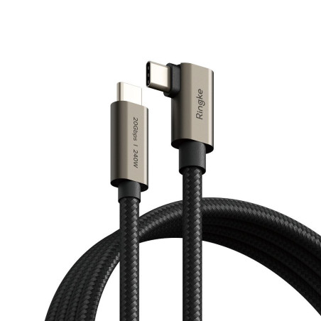 Kabel Ringke USB 3.2 Gen 2x2 Type-C 90° PD 240W 200 cm black