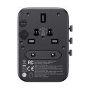 Cestovní adaptér Joyroom JR-TCW02 65W univerzální EU / US / JP / AU / UK / CN - černý