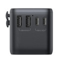 Cestovní adaptér Joyroom JR-TCW02 65W univerzální EU / US / JP / AU / UK / CN - černý