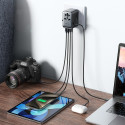 Cestovní adaptér Joyroom JR-TCW02 65W univerzální EU / US / JP / AU / UK / CN - černý