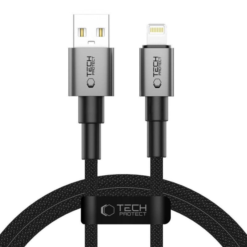 Kabel Tech-Protect ULTRABOOST DNA LIGHTNING 15W/3A 100CM pro Apple - iron grey
