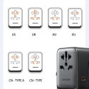 Cestovní adaptér Joyroom JR-TCW02 65W univerzální EU / US / JP / AU / UK / CN - černý