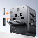 Cestovní adaptér Joyroom JR-TCW02 65W univerzální EU / US / JP / AU / UK / CN - černý