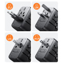 Cestovní adaptér Joyroom JR-TCW02 65W univerzální EU / US / JP / AU / UK / CN - černý