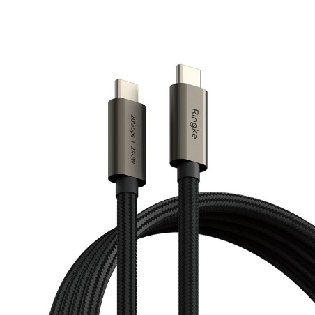 Ringke USB-C kabel 3.2 Gen 2x2 PD 240W 20 Gb/s 100 cm černý