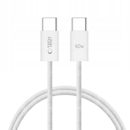 Tech-Protect ULTRABOOST CLASSIC USB-C kabel 60W - bílá