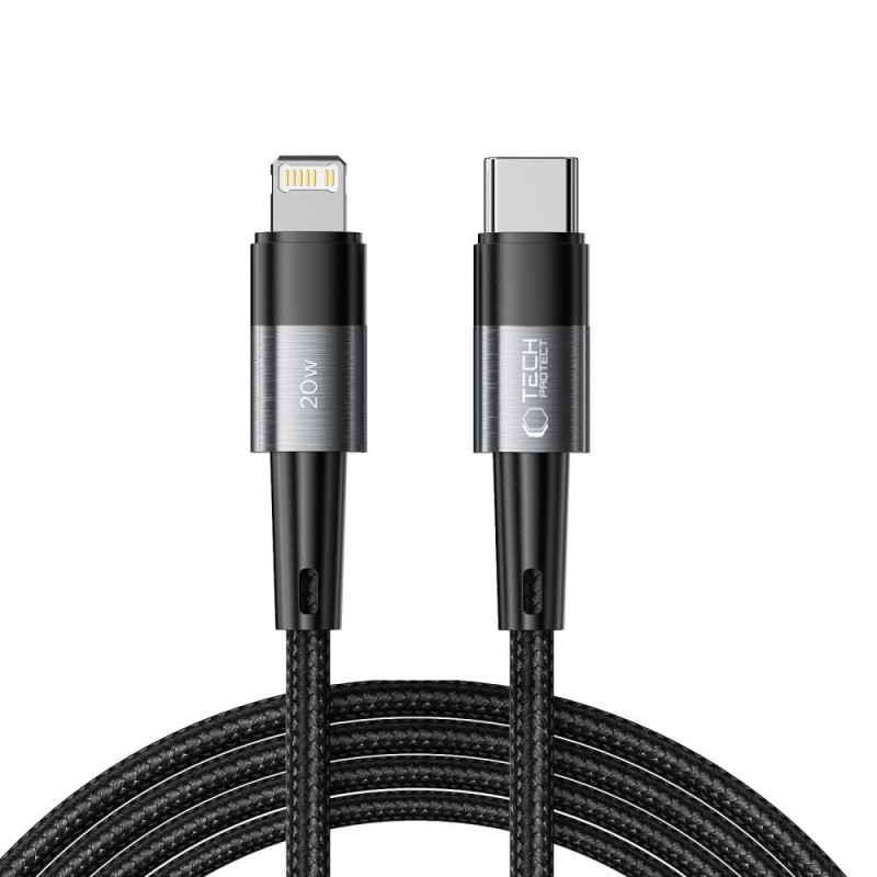 Kabel Tech-Protect ULTRABOOST LIGHTNING CABLE PD 20W / 3A 200CM pro zařízení Lightning - šedá