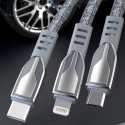 Dudao L3PROM kabel micro USB 5 A 1 m - šedý