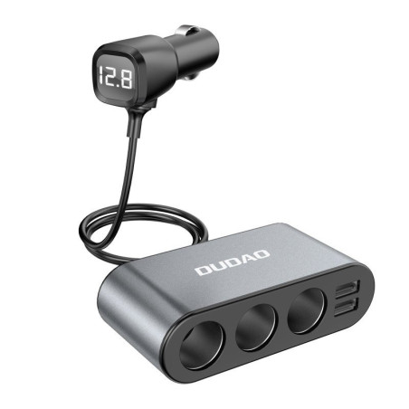 Dudao R1Pro nabíječka do auta 2× USB + 3× zásuvka černá
