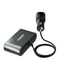 Dudao R1Pro nabíječka do auta 2× USB + 3× zásuvka černá