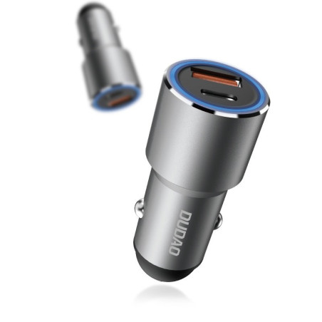 Nabíječka do auta Dudao R4PQ 22,5 W USB-C PD - šedá