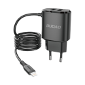 Nabíječka Dudao A2Pro 2× USB + Lightning 12W - černá