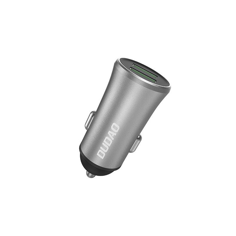 Nabíječka do auta Dudao R6S SMART 2x USB pro mobilní zařízení - stříbrná