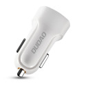 Nabíječka do auta Dudao R7 2x USB 2,4A + kabel 3v1 bílá