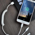 Nabíječka do auta Dudao R7 2x USB 2,4A + kabel 3v1 bílá