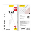 Kabel Dudao L4L 1m USB / Lightning 2.4A - bílá