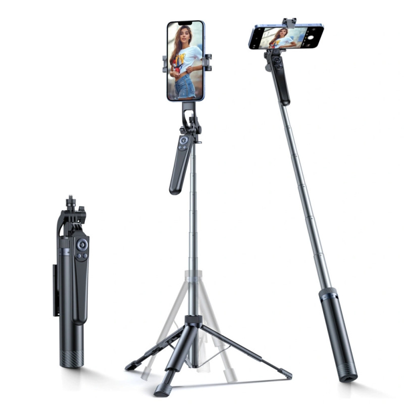 Stativová selfie tyč Wozinsky WC1Y70S pro smartphone - černá
