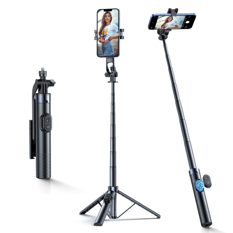 Stativ selfie tyč Wozinsky WC1Y30S pro telefon - černá