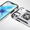 Kryt Wozinsky Ring Armor pro iPhone 14 - stříbrná