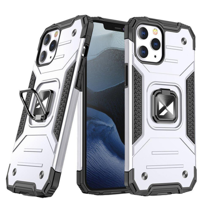 Kryt Wozinsky RING ARMOR pro iPhone 14 Pro - stříbrná