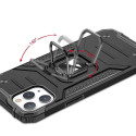 Kryt Wozinsky Ring Armor pro iPhone 14 Pro - stříbrná