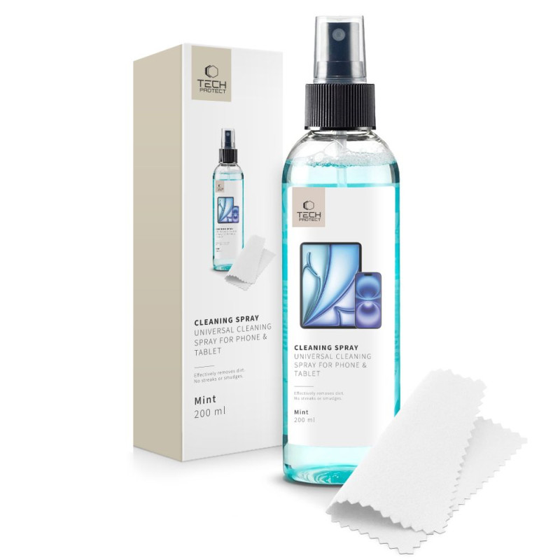 Čisticí sprej Tech-Protect pro telefony a tablety (200 ml) – EKO Mint