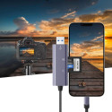 Čtečka karet Tech-Protect UltraBoost Lightning / USB-A – podpora MicroSD, SDHC, SDXC, MMC Micro, RS-Micro – šedá