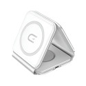 DUDAO A11N Indukční bezdrátová nabíječka 3v1 pro iPhone a AirPods, bílá